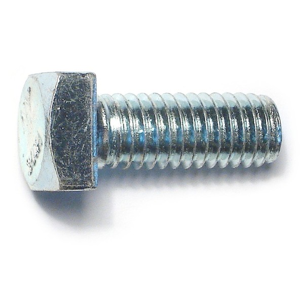 Midwest Fastener Square Head Bolt, Steel, Grade 2, Zinc Plated, 3/8"-16 Thread Size, 1" Lg, 10 PK 71721